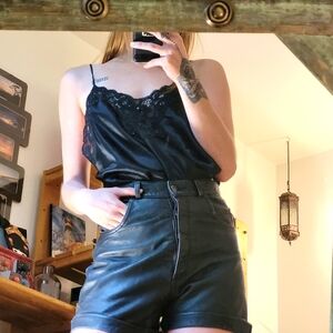 Victorias Secret Gold Label Black Lace Cami - M